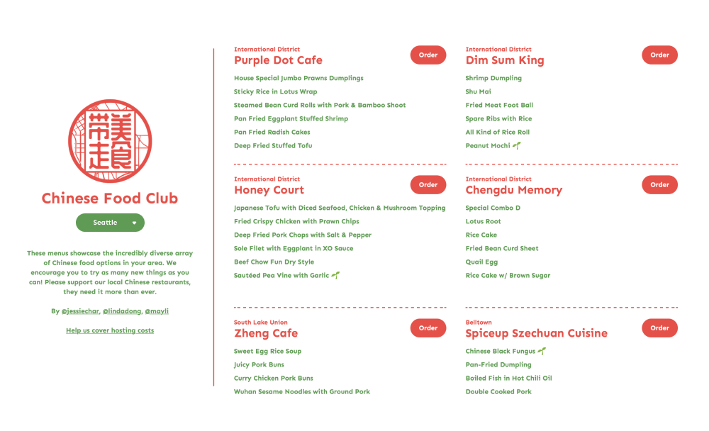 Chinese Food Club Seattle